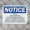 Signmission Posted Private Property No Trespassing OSHA Notice Sign, Plastic, 14in W x 10in L, 2PK OS-2PACK-NS-P-1014-L-17730 - alternate 7